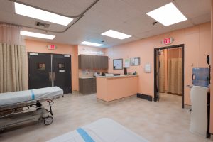 Recovery room at abortion clinic Pilgrim Medical Center